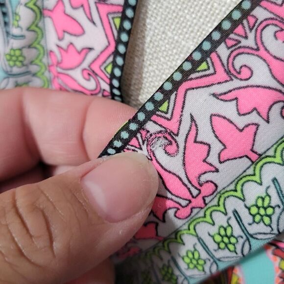 Sandra Darren Women's Sleeveless V-Neck Faux Wrap Chiffon Dress sz 10 - Picture 8 of 15